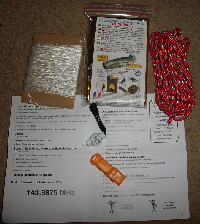 Le kit de secours 